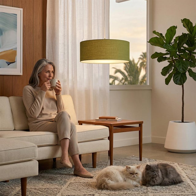 Designed by the NOVA Design Team in 2026, the Stretch Pendant is a modern lighting fixture featuring a satin nickel finish...