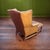 Animal Skin Wingback Leather Armchair and Matching Ottoman by Classic Leather. For Sale - Image 7 of 12