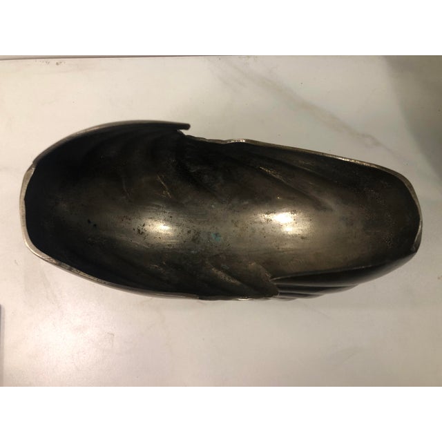 Metal 1970s Brass Sea Shell Nautilus Planter For Sale - Image 7 of 7