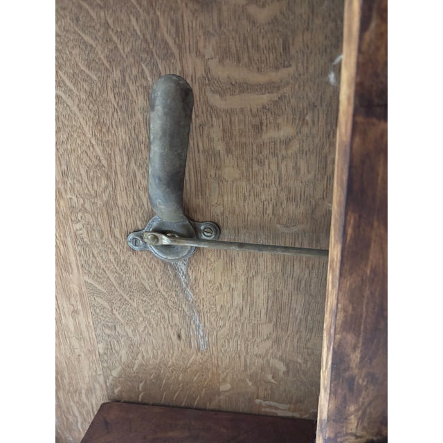 Antique Jacobean Revival Quarter Sawn Oak Tiger Oak Barley Twist Dining Table For Sale - Image 9 of 11