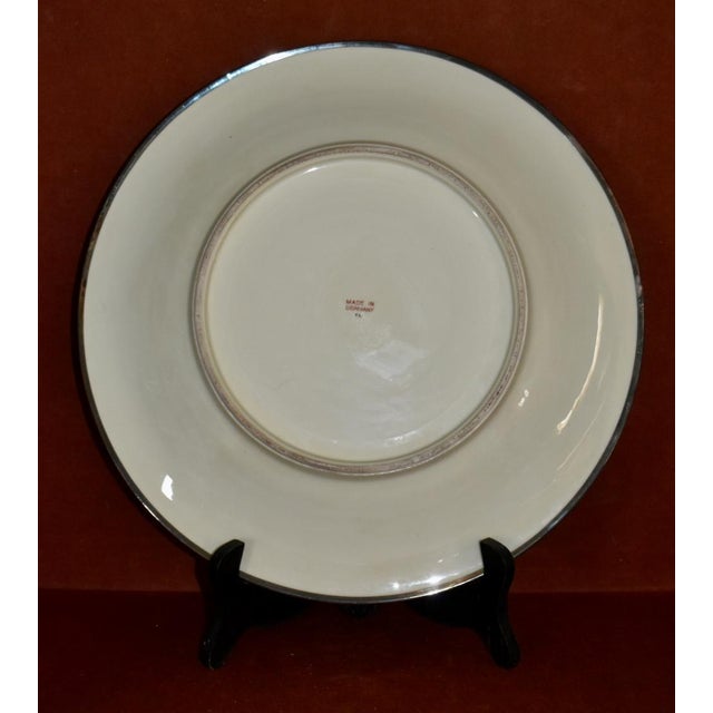 Vtg. Colbalt Blue, Floral Bouquet W/Silver Overlay Plate Made in Germany For Sale - Image 10 of 13