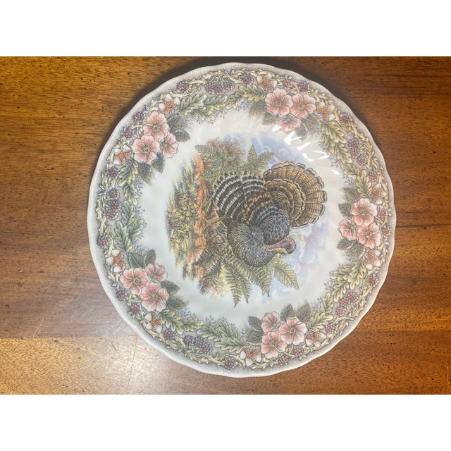 Ceramic 2 Churchill China Thanksgiving 8” Plates For Sale - Image 7 of 12