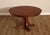 High Quality American Made Solid Oak Wood Extendable Round Top Pedestal Table, Includes One Leaf, 32 Onondaga Finish