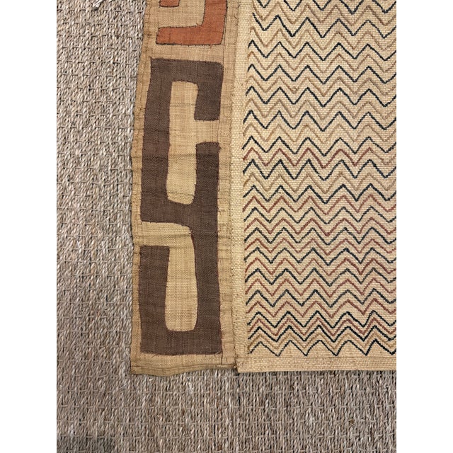 1980s Authentic Hand-Woven Kuba Textile For Sale In Houston - Image 6 of 7