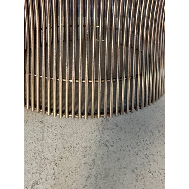 Wood 1970s Warren Platner for Knoll International Coffee Table Oak Top, Steel Base For Sale - Image 7 of 9