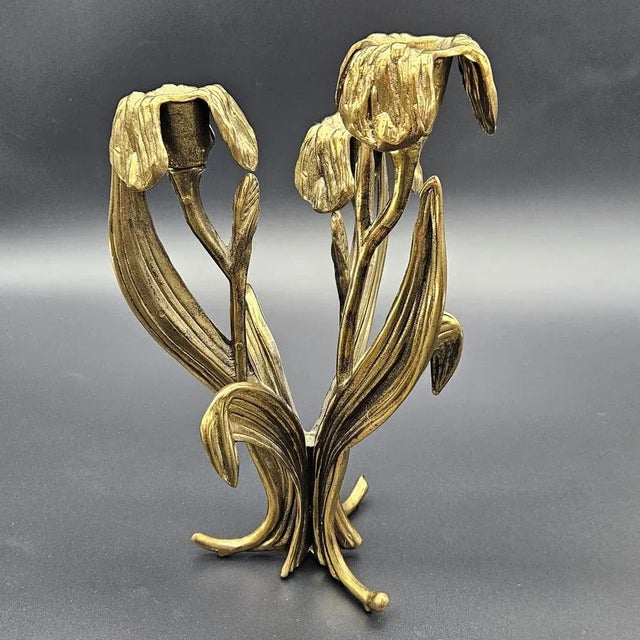 Brutalist Brutalist Brass Candlestick by Antonella Saviato, 1960s For Sale - Image 3 of 4