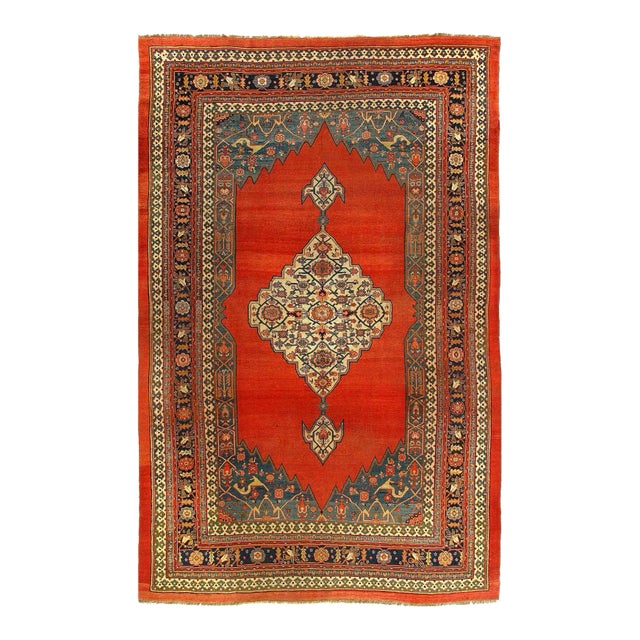 1900 - 1909 Rust Persian Antique Bidjar For Sale