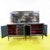 Wood Credenza with Mirror and Black Glass Doors For Sale - Image 7 of 18