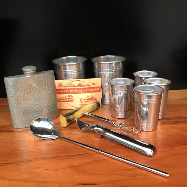 Vintage Travel Cocktail Set Chairish