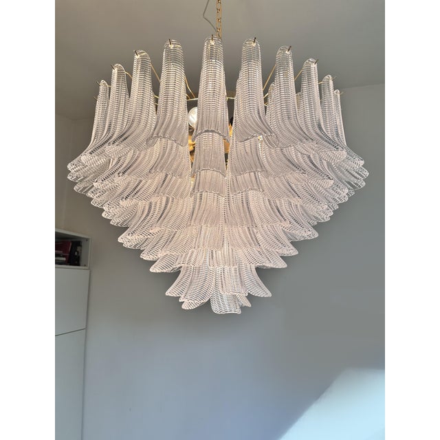 Contemporary Diamanted “Selle-Petali” Murano Glass Chandelier by Simoeng For Sale - Image 9 of 9