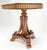 Fine Hexagon Burl Wood Top Tripod Carved Scroll Base Rope Edge Center Table MINT For Sale - Image 6 of 17