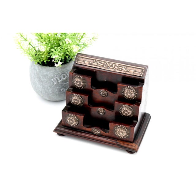 Palo Santo Wood Envelope Holder For Sale - Image 5 of 6