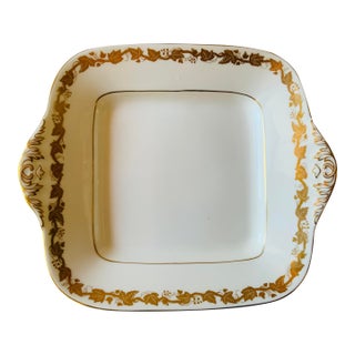 1950s Wedgwood Whitehall Pattern Bone China Square Cake Plate Diplomat Provenance, 10" For Sale