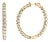 14K Yellow Gold 7.0 Cttw Round Brilliant Cut Diamond 1-¾ Inside Out Hinged Leverback Hoop Earrings (I-J Color, I1-I2 Clarity) For Sale