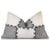 Farmhouse Luxury White & Gray Genuine Cowhide Leather Patchwork Throw Pillow 16x24 | Handmade Designer Lumbar Cushion For Sale - Image 3 of 9
