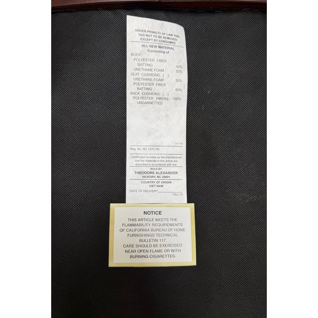 Pair of Theodore Alexander Regency Style Mahogany Armchairs With Leather Seats For Sale - Image 15 of 16