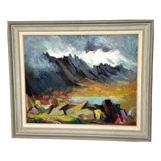 Erik Magnusson, Landscape, 1949, Oil on Panel, Framed For Sale