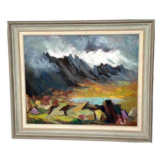 Erik Magnusson, Landscape, 1949, Oil on Panel, Framed For Sale