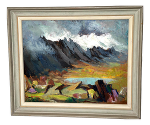Erik Magnusson, Landscape, 1949, Oil on Panel, Framed
