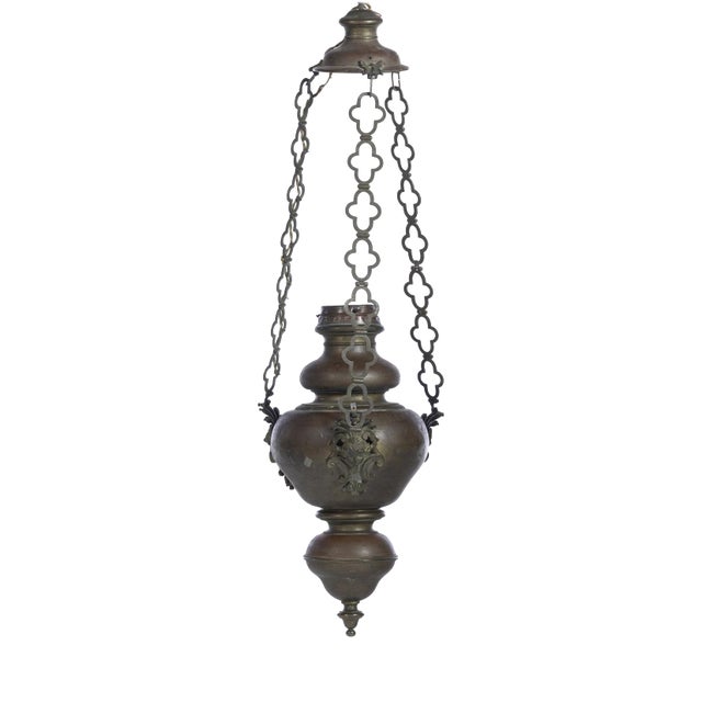 18th Century Hanging Lantern in Copper For Sale