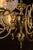 Metal Vintage Brass Chandelier With Etched Glass Shades For Sale - Image 7 of 9