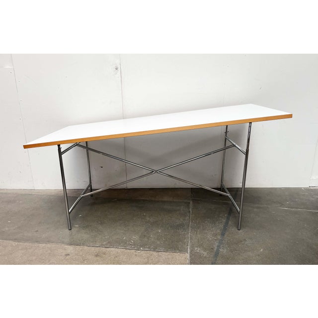 Minimalist Chrome Desk or Dining Table by Egon Eiermann for Wieland For Sale - Image 9 of 18