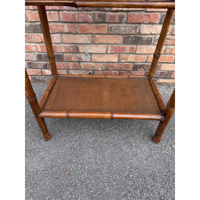 19th Century 19th Century English Bamboo Side Table For Sale - Image 5 of 9