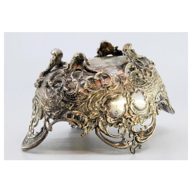 Silver Soap Dish with Floral Motifs For Sale - Image 3 of 8