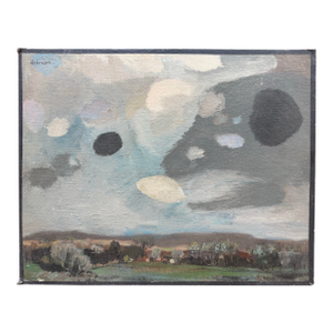 Mid Century Oil Painting on Board by Charles F. Holman