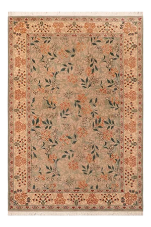 1980s Art Nouveau William Morris Wool Area Rug - 6'1" X 9'1"