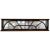 Traditional Vintage Large Solid Mahogany and Beveled Glass Door Transom Window For Sale - Image 3 of 7