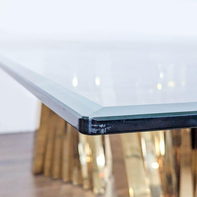 2020s Attributed Willa Arlo Interiors Ammerman Glass Top Dining Table For Sale - Image 5 of 8