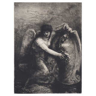 François Nicolas Chifflart, Frontispiece of the New Illustration, 19th Century, Original Etching For Sale