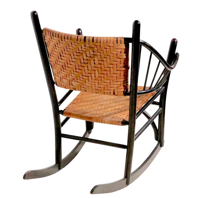 Mid 20th Century Old Hickory Style Rocking Chair For Sale In New York - Image 6 of 15