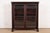 R. J. Horner Style Antique American Empire Carved Mahogany Leaded Glass Front Double Bookcase Cabinet, Circa 1890s For Sale - Image 11 of 11