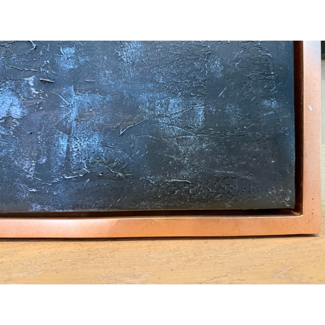 Large Geometric Abstract Painting in Charcoal, Blush & Ochre Tones For Sale - Image 4 of 6