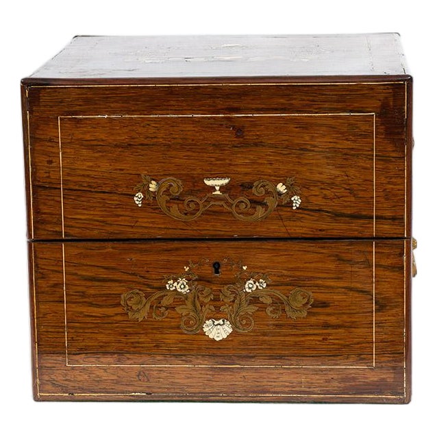Antique Early 19th Century Charles X Cave à Liqueur Box in Wood, France, Set of 14 For Sale