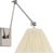 Marie Flanigan for Visual Comfort Signature Wimberley Double Library Wall Light in Polished Nickel with Silk Pleated Shade For Sale
