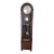 Vintage 1930s Antique Oak Chiming Longcase Barometer Clock For Sale