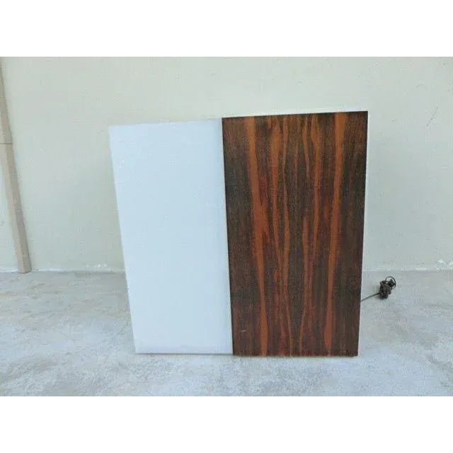 1970s Mid Century Modern Rosewood & Acrylic Floor Lamp Table For Sale - Image 10 of 13