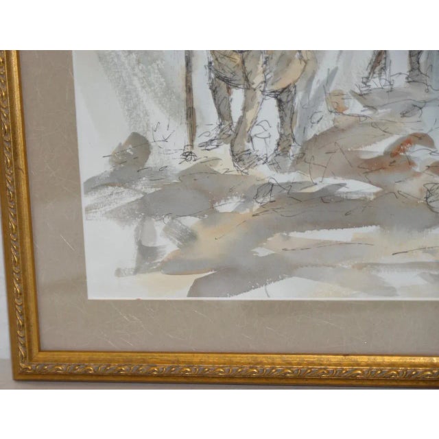 Original Pen & Ink w/ Watercolor "Planters Planting" For Sale In San Francisco - Image 6 of 8