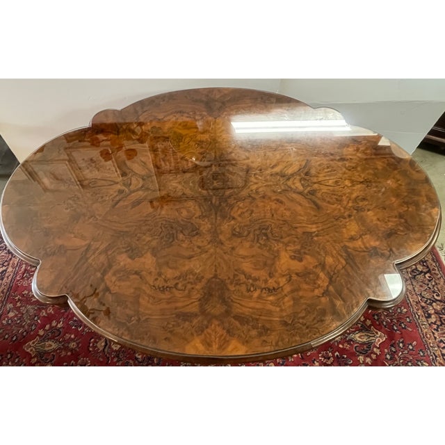 Mid 19th Century Victorian Burled Walnut Center Table For Sale - Image 4 of 8