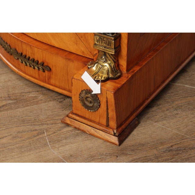 Wood Classical Revival Walnut Ormolu Mounted Desk With Leather Top For Sale - Image 7 of 18