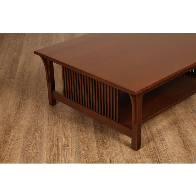 Late 20th Century Stickley Mission Collection Oak Cocktail Table For Sale - Image 5 of 18