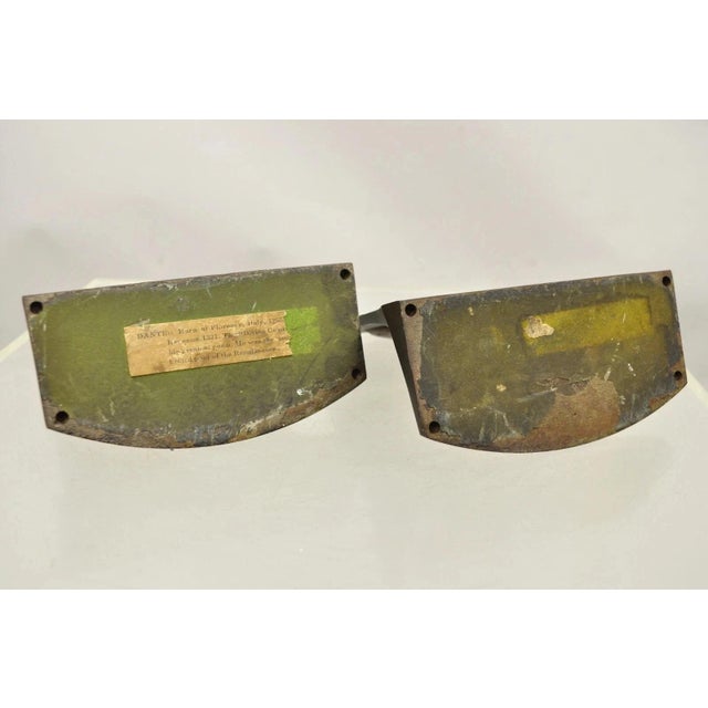 Bronze Vintage Bradley & Hubbard Cast Iron Dante and Homer Bookends - A Pair For Sale - Image 8 of 12