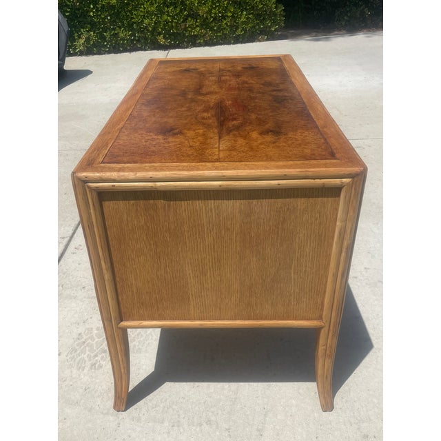 Authentic McGuire Vintage Writing Desk With Burlwood Top For Sale In San Diego - Image 6 of 17