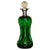 Antique Green Wine Port Decanter with Sterling Silver Collar from Gibson & Lawrence, 1896 For Sale