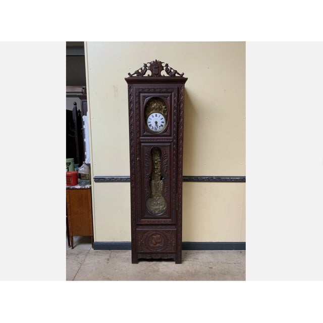 Antique Breton Grandfather Clock, 1880 For Sale - Image 13 of 13