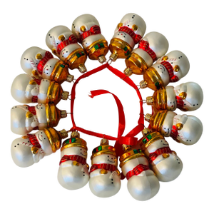 Gorgeous Vintage German Blown Glass Christmas Ornaments Snowmen