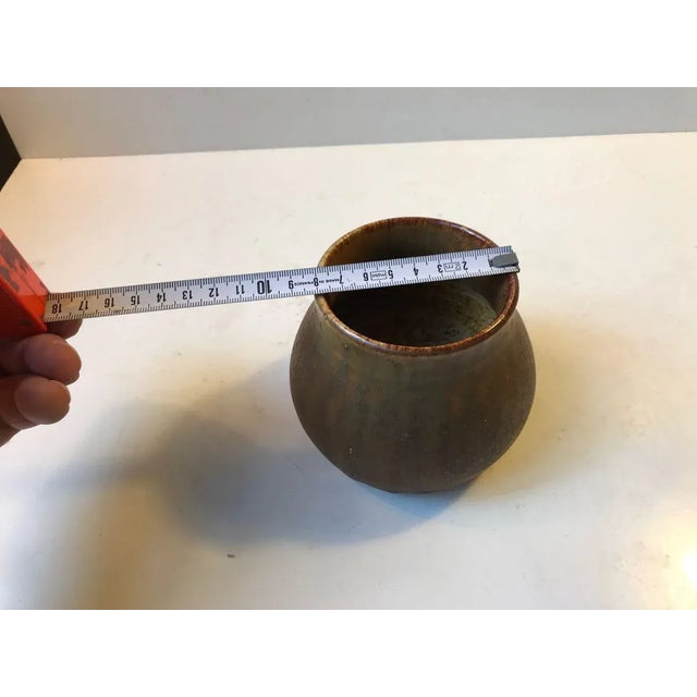 Ceramic Danish Modern Haresfur Stoneware Vase by Margit & Vagn Svenning, 1976 For Sale - Image 7 of 8